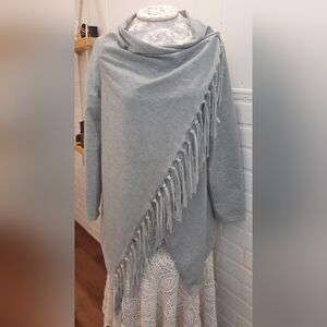Gray Fringe Sweater